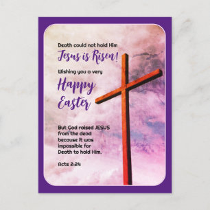 JESUS IS Christelijke Pasen RISEN Feestdagenkaart