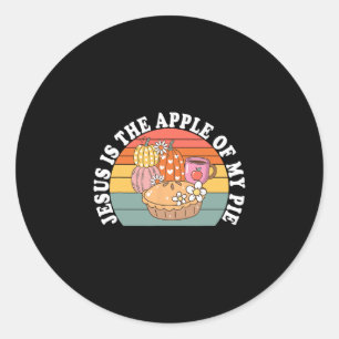 Jesus Is De Appel Van Mijn Taart Herfst Taart Dank Ronde Sticker