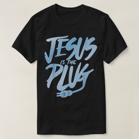 JESUS IS DE PLUG T-SHIRT (Design voorkant)