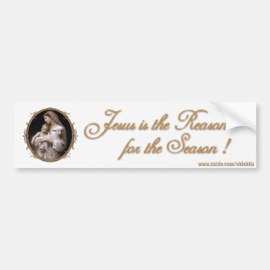 JESUS IS DE REDEN BUMPERSTICKER (Voorkant)