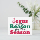 Jesus is de Reden Feestdagenkaart (Staand voorkant)