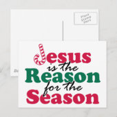 Jesus is de Reden Feestdagenkaart (Voorkant / Achterkant)