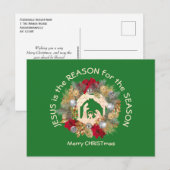 JESUS IS DE REDEN VAN HET Briefkaart VOOR kerstfee (Voorkant / Achterkant)