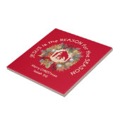 JESUS IS DE REDEN VOOR Christelijke Kerstmis Tegeltje (Zijkant)