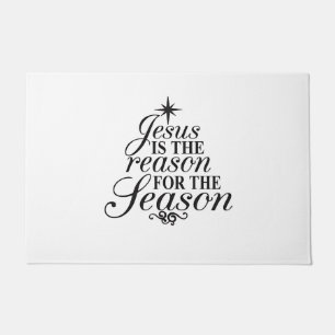 Jesus Is De Reden Voor Het Kerstseizoen Deurmat