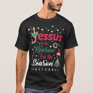 Jesus Is De Reden Voor Het Kerstseizoen Kerstmis  T-shirt