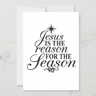 Jesus Is De Reden Voor Het Kerstseizoen Magnetische Uitnodiging