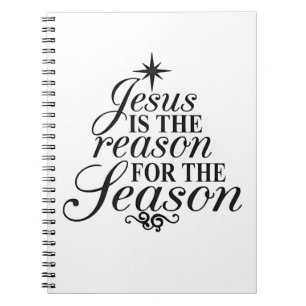Jesus Is De Reden Voor Het Kerstseizoen Notitieboek