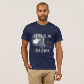 JESUS IS DE SLEUTEL VAN HET LEVEN T-SHIRT (Voorkant volledig)