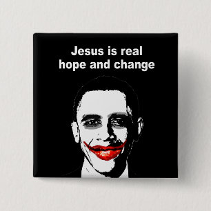 JESUS IS ECHT HOOP EN VERANDERING VIERKANTE BUTTON 5,1 CM