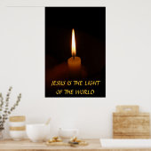 JESUS IS HET LICHT VAN DE WERELD... Religieuze dic Poster (Keuken)