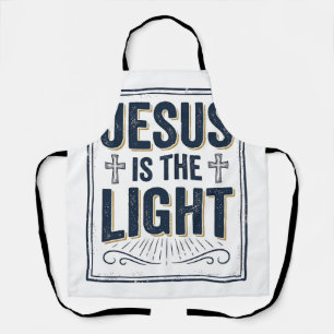 Jesus Is Het Licht Vintage Christelijk T-shirt Schort