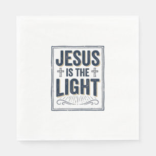 Jesus Is Het Licht Vintage Christelijk T-Shirt Servet