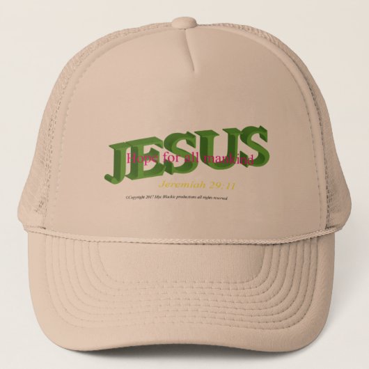 Jesus is Hope baseball/vrachtwagen pet (Voorkant)