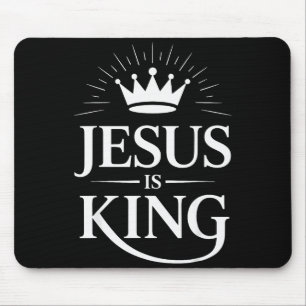 Jesus Is King Christelijk Muismat