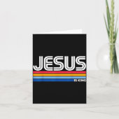 Jesus Is King Christian Cross God Faith Bible Reli Kaart (Voorkant)