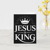Jesus Is King Christian Kaart (Gele Bloem)