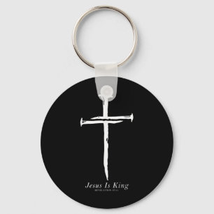 Jesus is King Funny Kruisnagels Christelijk Sleutelhanger