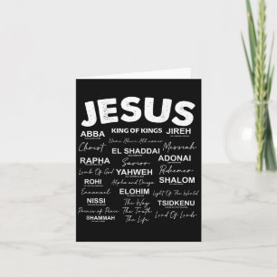 Jesus Is King Namen Van God Hebreeuws Jezus Christ Kaart
