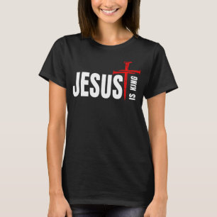 Jesus is King Retro Stijl T-shirt