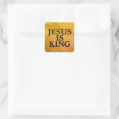 JESUS IS KING VIERKANTE STICKER (Tas)