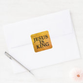 JESUS IS KING VIERKANTE STICKER (Envelop)