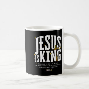 Jesus Is Koning Bijbelvers John 14_6 Christelijke Koffiemok