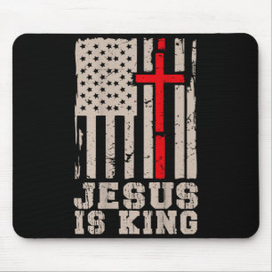 Jesus Is Koning Christus Heer Patriottische Christ Muismat