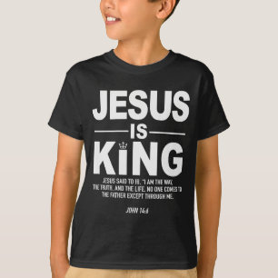 Jesus Is Koning Religieus Geloof God Christelijke  T-shirt