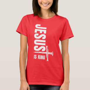 Jesus is Koning Vintage Christelijk T-shirt
