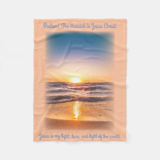 Jesus is Light Beachside Blanket Fleece Deken (Voorkant)