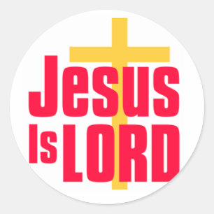 Jesus is Lord Christelijk design Ronde Sticker