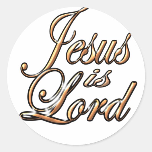 Jesus is Lord Ronde Sticker (Voorkant)