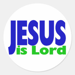 Jesus is Lord Ronde Sticker
