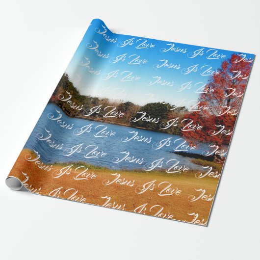 Jesus is Love Cadeaupapier (Uitgerold)