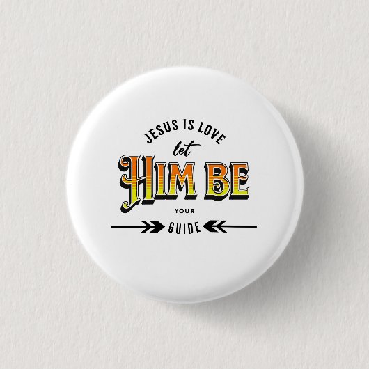 Jesus is Love Ronde Button 3,2 Cm (Voorkant)