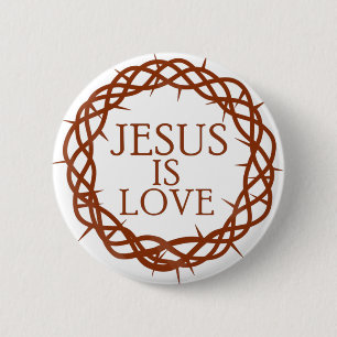 Jesus is Love Ronde Button 5,7 Cm