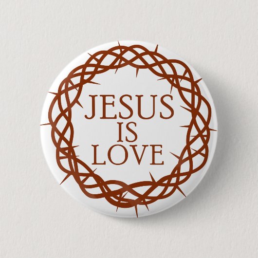 Jesus is Love Ronde Button 5,7 Cm (Voorkant)