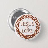 Jesus is Love Ronde Button 5,7 Cm (Voorkant /achterkant)