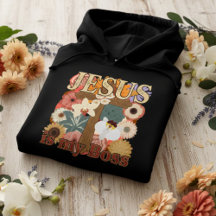 Jesus Is Mijn Baas – Vintage Bloemenkruis Christel