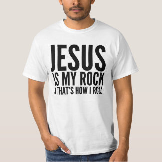 JESUS IS MIJN ROCK EN DAT IS HOE IK T-SHIRT KAN RO