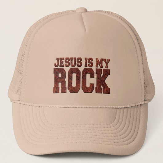 JESUS IS MIJN ROCK TRUCKER PET (Voorkant)