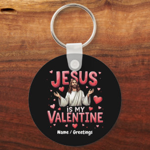 Jesus Is Mijn Valentijn Vier Liefde met Geloof Sleutelhanger