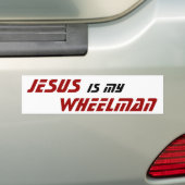 JESUS is mijn WHEELMAN Bumpersticker (Op auto)