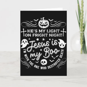 Jesus Is My Boo Christelijke Halloween Geest Pompo Kaart