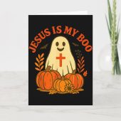 Jesus Is My Boo Shirt Cute Christian Ghost Hallowe Kaart (Voorkant)