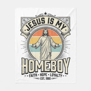 Jesus Is My Homeboy Vintage Religieus T-shirt Fleece Deken