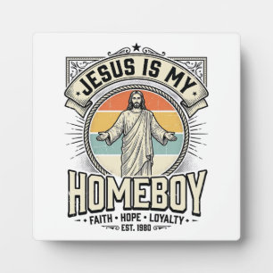 Jesus Is My Homeboy Vintage Religieus T-shirt Fotoplaat