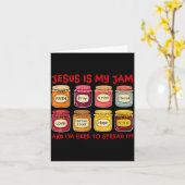 Jesus Is My Jam And Im Here To Spread Christian Bi Kaart (Gele Bloem)