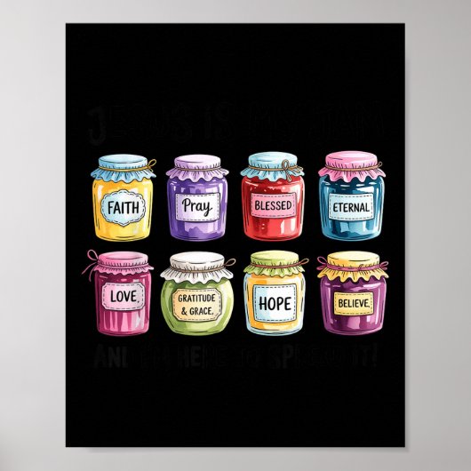 Jesus Is My Jam And Im Here To Spread Christian Bi Poster (Voorkant)